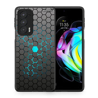 Thumbnail for Θήκη Motorola Edge 20 5G Hexagonal Geometric από τη Smartfits με σχέδιο στο πίσω μέρος και μαύρο περίβλημα | Motorola Edge 20 5G Hexagonal Geometric case with colorful back and black bezels