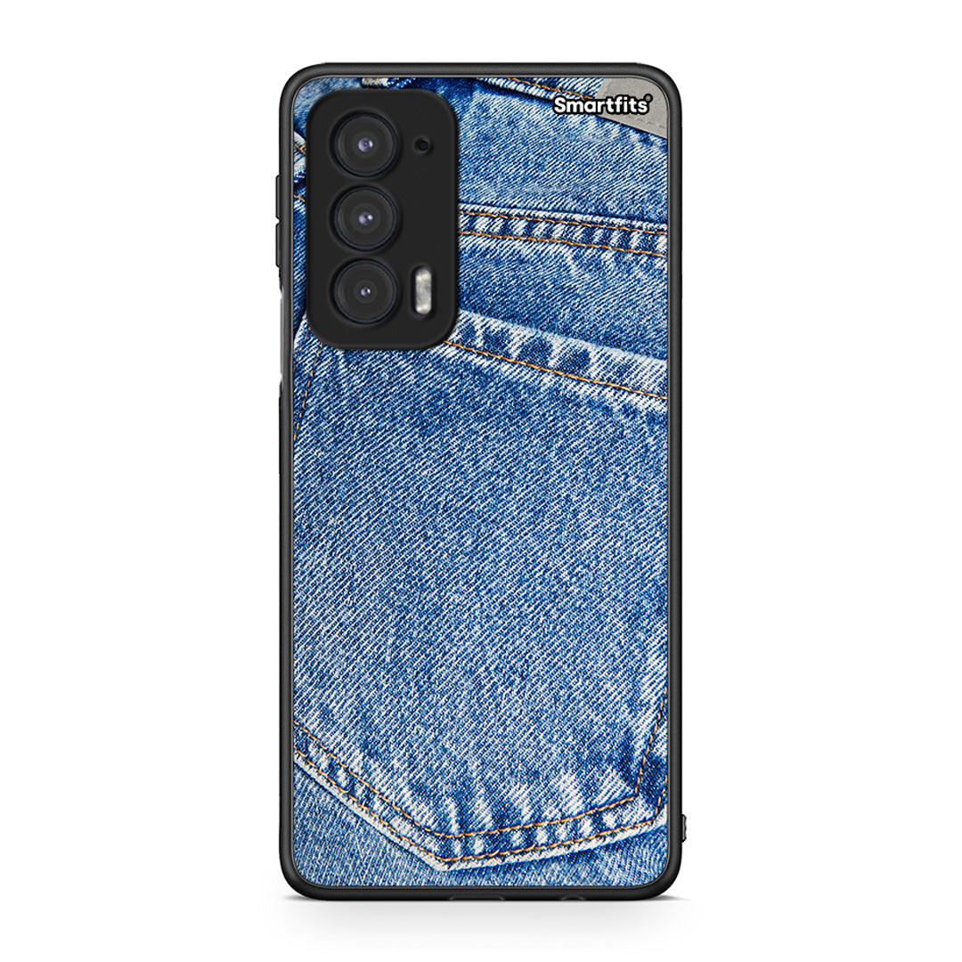 Motorola Edge 20 5G Jeans Pocket θήκη από τη Smartfits με σχέδιο στο πίσω μέρος και μαύρο περίβλημα | Smartphone case with colorful back and black bezels by Smartfits