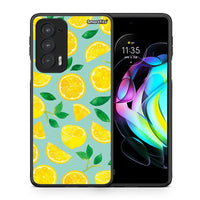 Thumbnail for Θήκη Motorola Edge 20 5G Lemons από τη Smartfits με σχέδιο στο πίσω μέρος και μαύρο περίβλημα | Motorola Edge 20 5G Lemons case with colorful back and black bezels