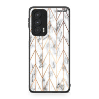 Thumbnail for 44 - Motorola Edge 20 5G Gold Geometric Marble case, cover, bumper