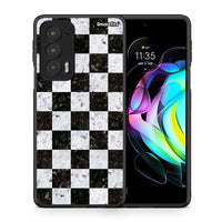 Thumbnail for Θήκη Motorola Edge 20 5G Square Geometric Marble από τη Smartfits με σχέδιο στο πίσω μέρος και μαύρο περίβλημα | Motorola Edge 20 5G Square Geometric Marble case with colorful back and black bezels