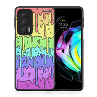 Thumbnail for Θήκη Motorola Edge 20 5G Melting Rainbow από τη Smartfits με σχέδιο στο πίσω μέρος και μαύρο περίβλημα | Motorola Edge 20 5G Melting Rainbow case with colorful back and black bezels