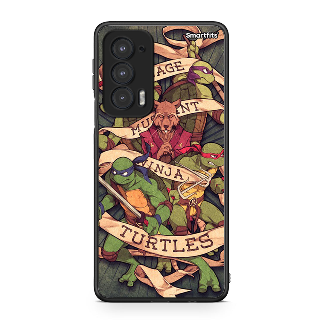 Motorola Edge 20 5G Ninja Turtles θήκη από τη Smartfits με σχέδιο στο πίσω μέρος και μαύρο περίβλημα | Smartphone case with colorful back and black bezels by Smartfits