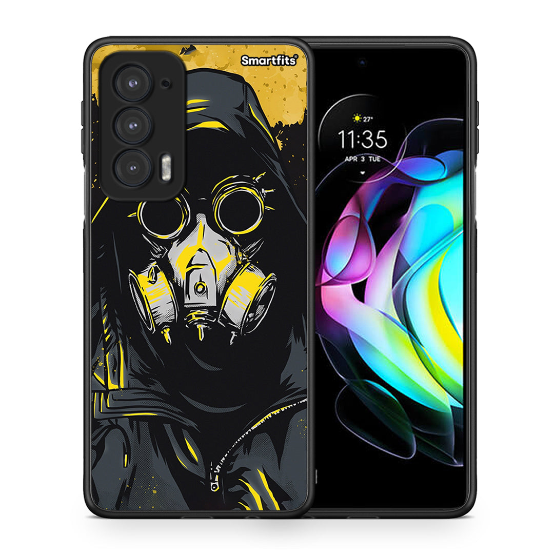 Θήκη Motorola Edge 20 5G Mask PopArt από τη Smartfits με σχέδιο στο πίσω μέρος και μαύρο περίβλημα | Motorola Edge 20 5G Mask PopArt case with colorful back and black bezels