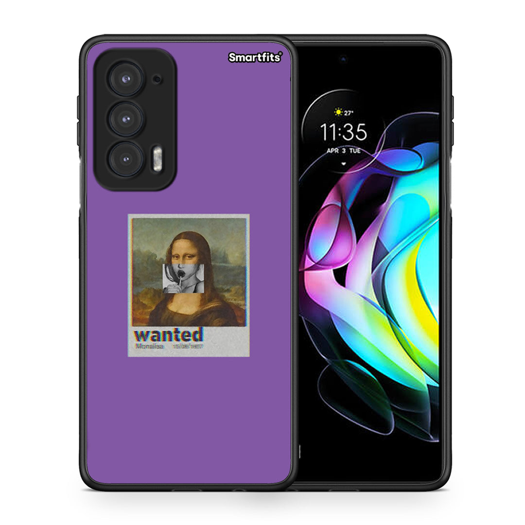 Θήκη Motorola Edge 20 5G Monalisa Popart από τη Smartfits με σχέδιο στο πίσω μέρος και μαύρο περίβλημα | Motorola Edge 20 5G Monalisa Popart case with colorful back and black bezels