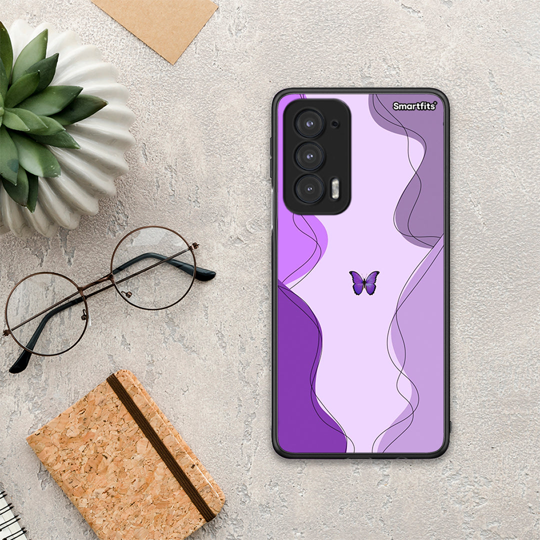 Purple Mariposa - Motorola Edge 20 5G θήκη