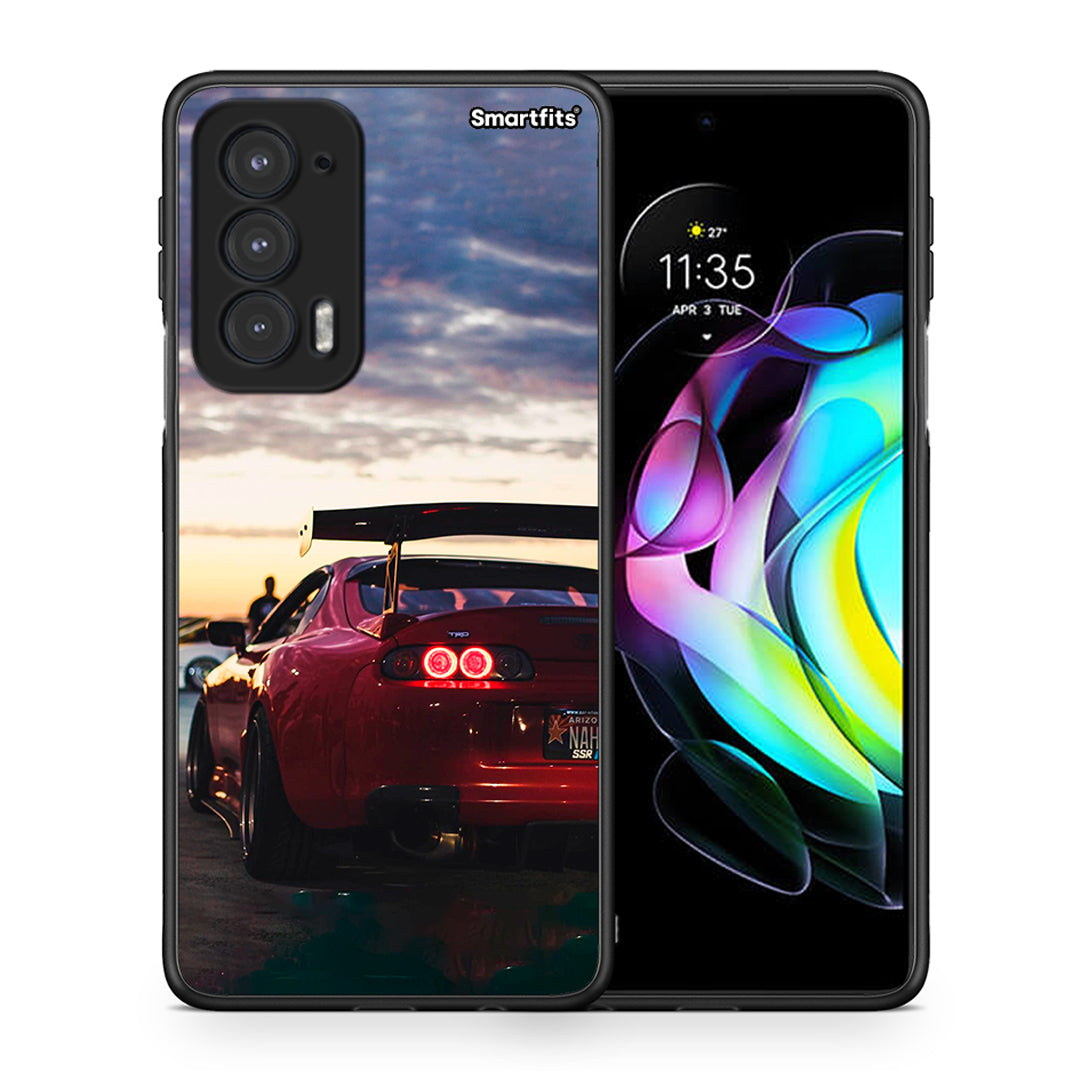 Θήκη Motorola Edge 20 5G Racing Supra από τη Smartfits με σχέδιο στο πίσω μέρος και μαύρο περίβλημα | Motorola Edge 20 5G Racing Supra case with colorful back and black bezels