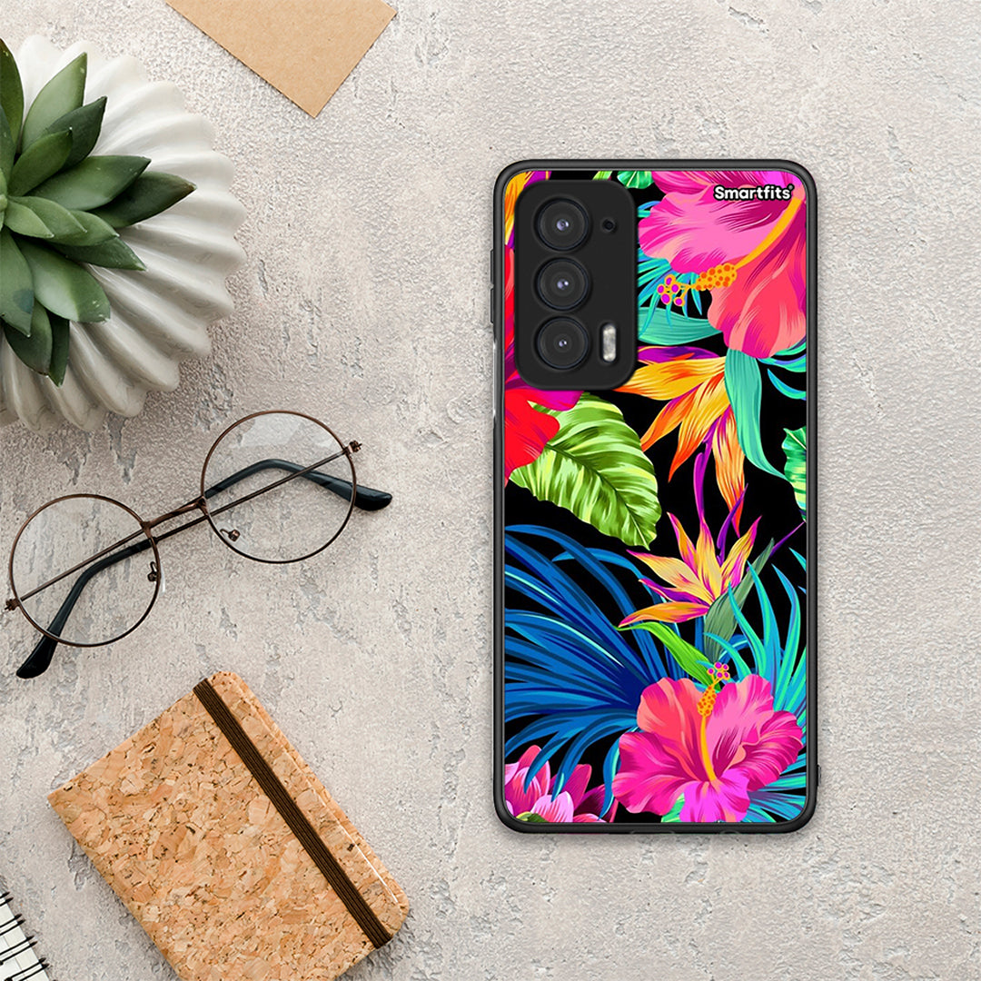 Tropical Flowers - Motorola Edge 20 5G θήκη