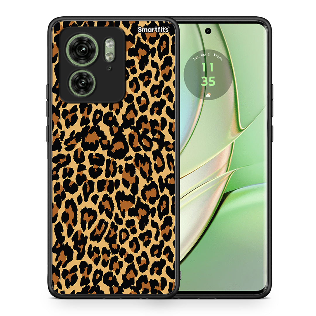 Θήκη Motorola Edge 40 5G Leopard Animal από τη Smartfits με σχέδιο στο πίσω μέρος και μαύρο περίβλημα | Motorola Edge 40 5G Leopard Animal case with colorful back and black bezels