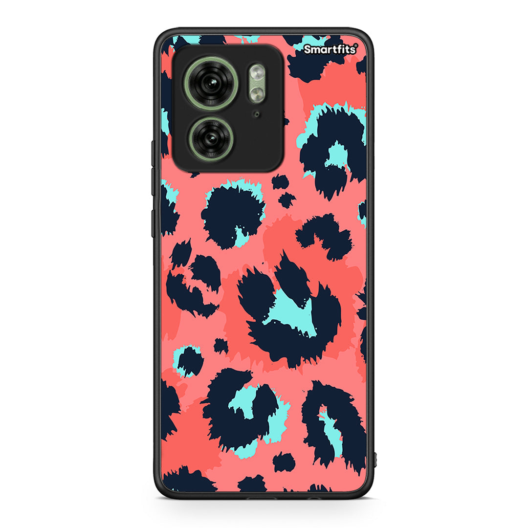 22 - Motorola Edge 40 5G Pink Leopard Animal case, cover, bumper