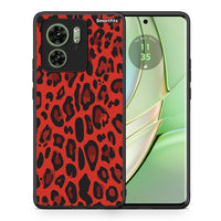 Thumbnail for Θήκη Motorola Edge 40 5G Red Leopard Animal από τη Smartfits με σχέδιο στο πίσω μέρος και μαύρο περίβλημα | Motorola Edge 40 5G Red Leopard Animal case with colorful back and black bezels