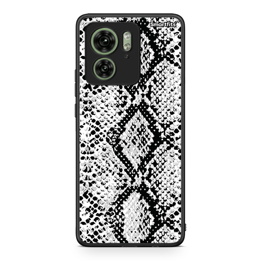 24 - Motorola Edge 40 5G White Snake Animal case, cover, bumper