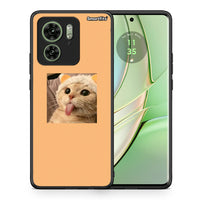 Thumbnail for Θήκη Motorola Edge 40 5G Cat Tongue από τη Smartfits με σχέδιο στο πίσω μέρος και μαύρο περίβλημα | Motorola Edge 40 5G Cat Tongue case with colorful back and black bezels