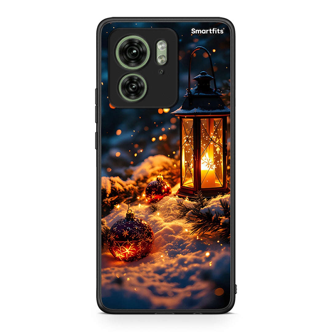 Motorola Edge 40 5G Christmas Ornaments θήκη από τη Smartfits με σχέδιο στο πίσω μέρος και μαύρο περίβλημα | Smartphone case with colorful back and black bezels by Smartfits