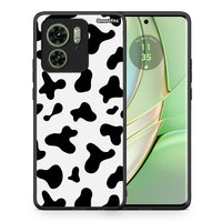 Thumbnail for Θήκη Motorola Edge 40 5G Cow Print από τη Smartfits με σχέδιο στο πίσω μέρος και μαύρο περίβλημα | Motorola Edge 40 5G Cow Print case with colorful back and black bezels