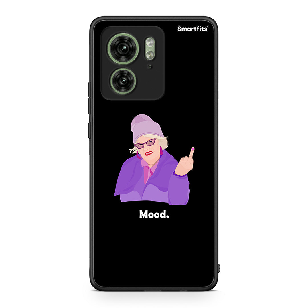 Motorola Edge 40 5G Grandma Mood Black θήκη από τη Smartfits με σχέδιο στο πίσω μέρος και μαύρο περίβλημα | Smartphone case with colorful back and black bezels by Smartfits