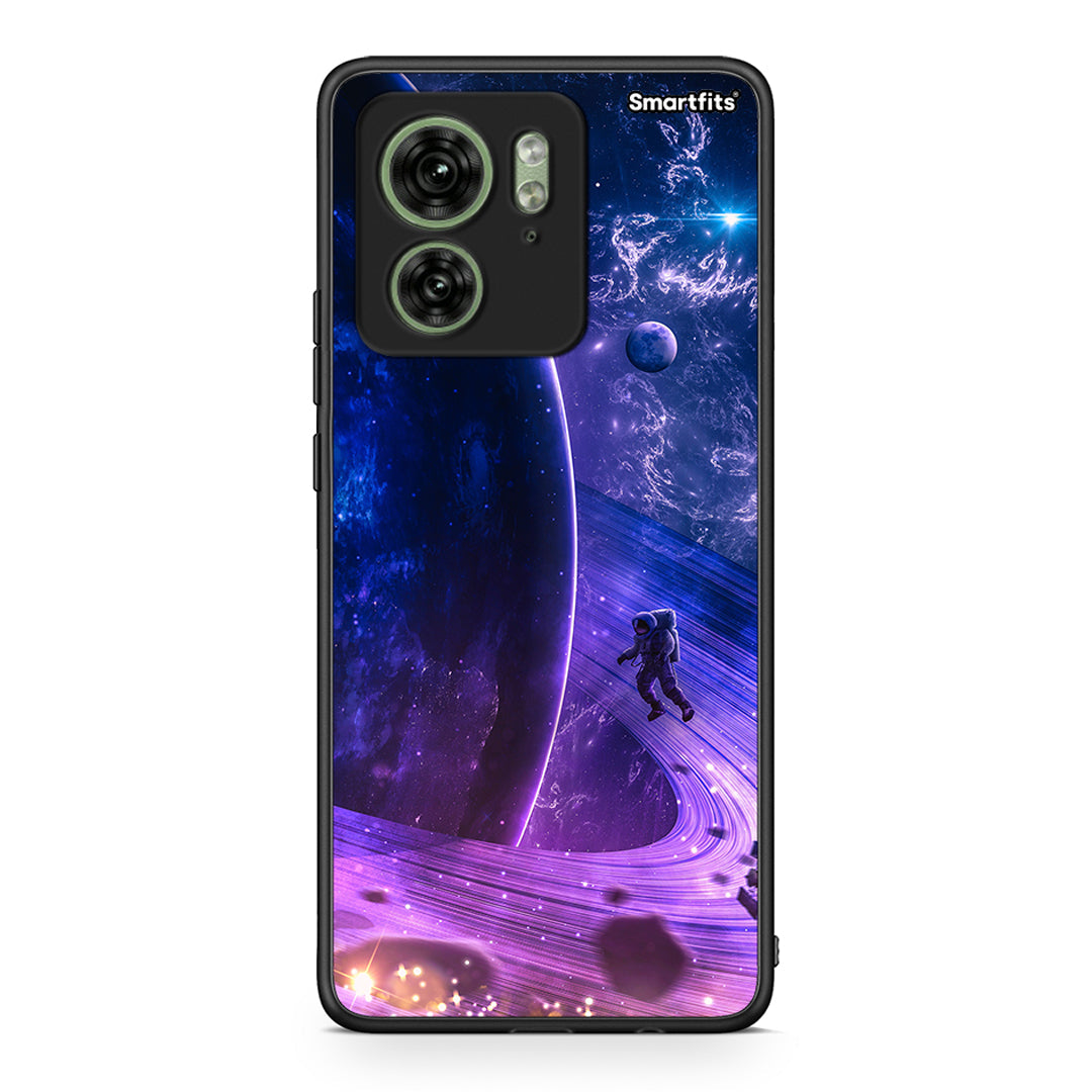 Motorola Edge 40 5G Lost Astronaut θήκη από τη Smartfits με σχέδιο στο πίσω μέρος και μαύρο περίβλημα | Smartphone case with colorful back and black bezels by Smartfits