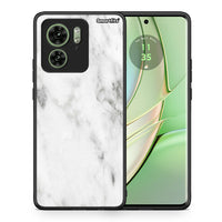 Thumbnail for Θήκη Motorola Edge 40 5G White Marble από τη Smartfits με σχέδιο στο πίσω μέρος και μαύρο περίβλημα | Motorola Edge 40 5G White Marble case with colorful back and black bezels