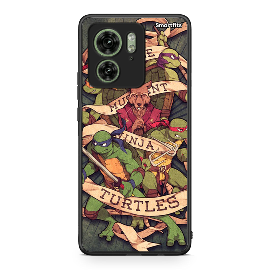 Motorola Edge 40 5G Ninja Turtles θήκη από τη Smartfits με σχέδιο στο πίσω μέρος και μαύρο περίβλημα | Smartphone case with colorful back and black bezels by Smartfits