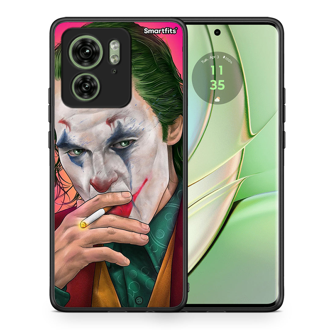 Θήκη Motorola Edge 40 5G JokesOnU PopArt από τη Smartfits με σχέδιο στο πίσω μέρος και μαύρο περίβλημα | Motorola Edge 40 5G JokesOnU PopArt case with colorful back and black bezels