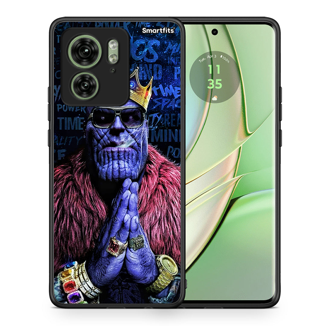 Θήκη Motorola Edge 40 5G Thanos PopArt από τη Smartfits με σχέδιο στο πίσω μέρος και μαύρο περίβλημα | Motorola Edge 40 5G Thanos PopArt case with colorful back and black bezels