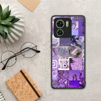 Thumbnail for Purple Aesthetic Collage - Motorola Edge 40 5G θήκη