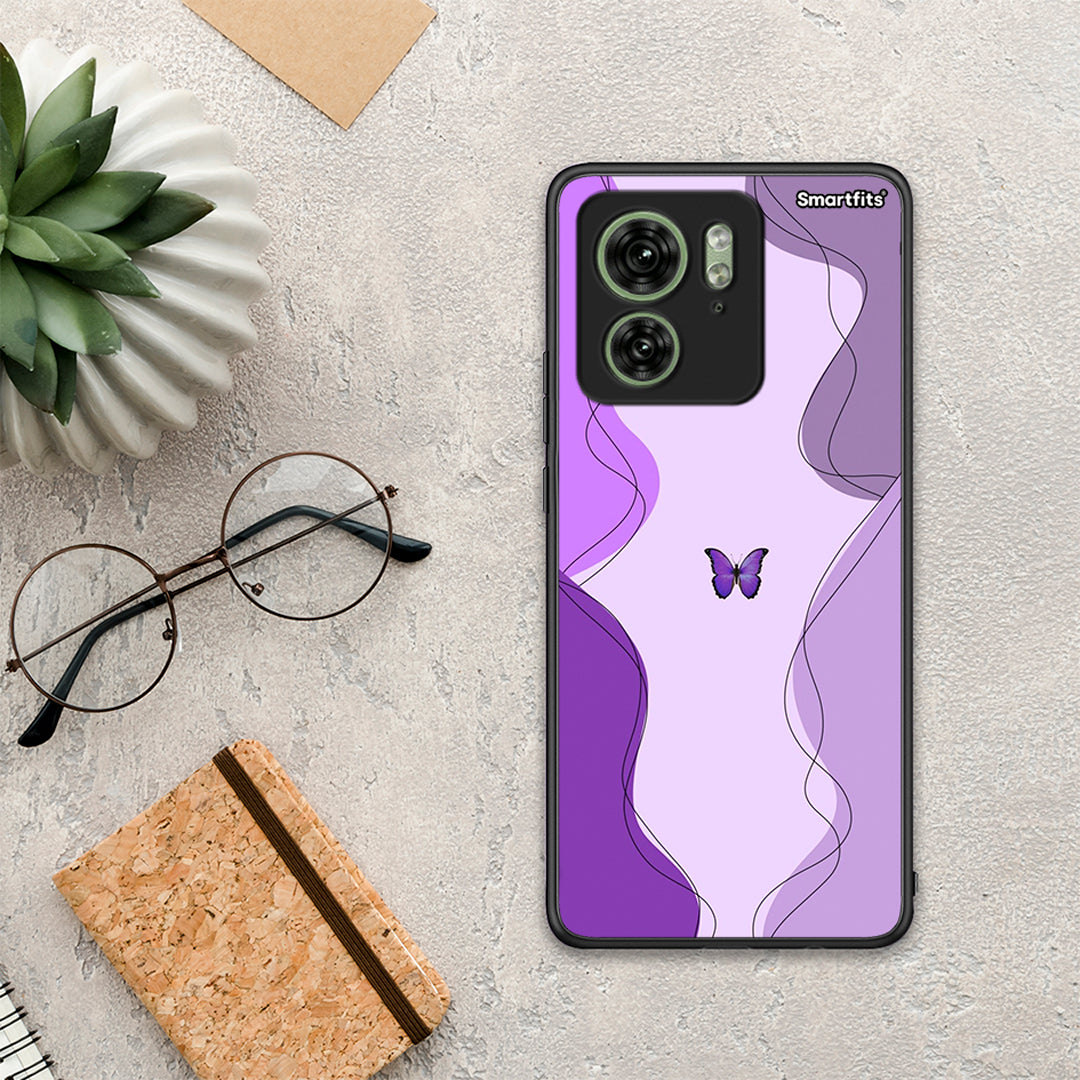 Purple Mariposa - Motorola Edge 40 5G θήκη