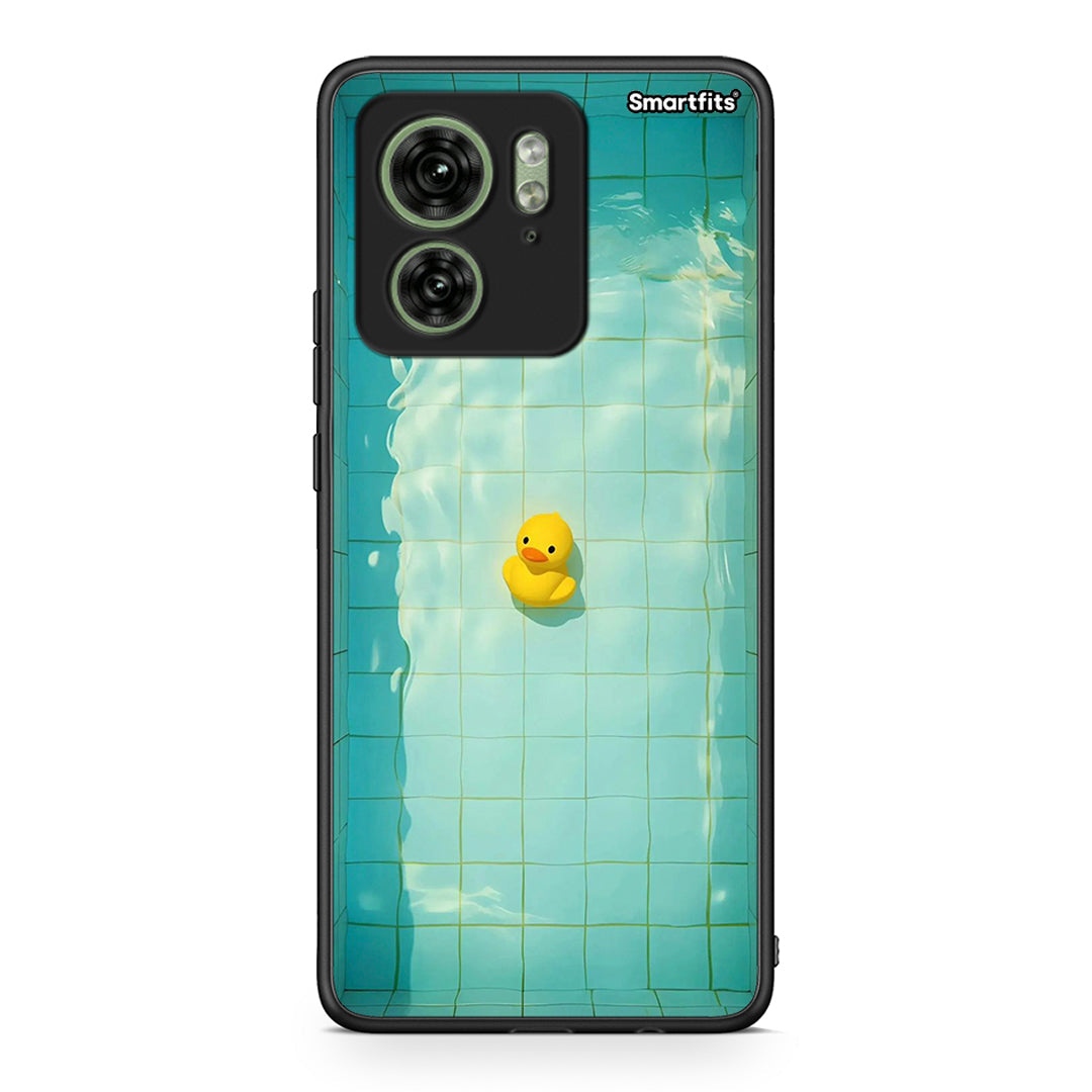 Motorola Edge 40 5G Yellow Duck θήκη από τη Smartfits με σχέδιο στο πίσω μέρος και μαύρο περίβλημα | Smartphone case with colorful back and black bezels by Smartfits