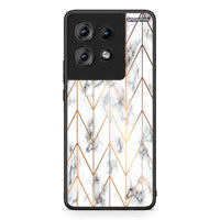 Thumbnail for 44 - Motorola Edge 50 Gold Geometric Marble case, cover, bumper