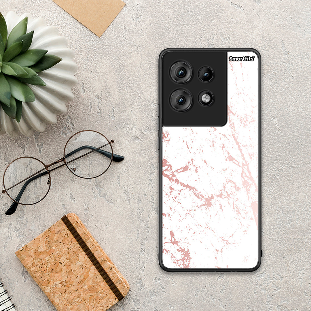 Marble Pink Splash - Motorola Edge 50 θήκη