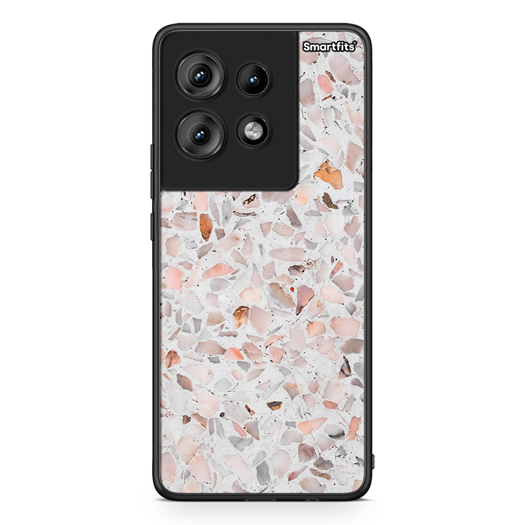 Motorola Edge 50 Marble Terrazzo θήκη από τη Smartfits με σχέδιο στο πίσω μέρος και μαύρο περίβλημα | Smartphone case with colorful back and black bezels by Smartfits