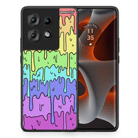 Thumbnail for Θήκη Motorola Edge 50 Melting Rainbow από τη Smartfits με σχέδιο στο πίσω μέρος και μαύρο περίβλημα | Motorola Edge 50 Melting Rainbow case with colorful back and black bezels