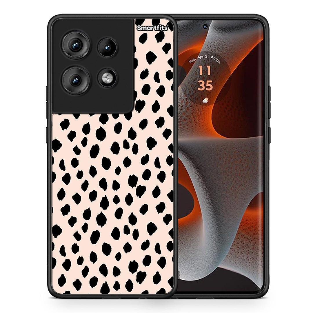 Θήκη Motorola Edge 50 New Polka Dots από τη Smartfits με σχέδιο στο πίσω μέρος και μαύρο περίβλημα | Motorola Edge 50 New Polka Dots case with colorful back and black bezels