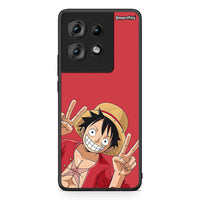 Thumbnail for Motorola Edge 50 Pirate Luffy Θήκη από τη Smartfits με σχέδιο στο πίσω μέρος και μαύρο περίβλημα | Smartphone case with colorful back and black bezels by Smartfits