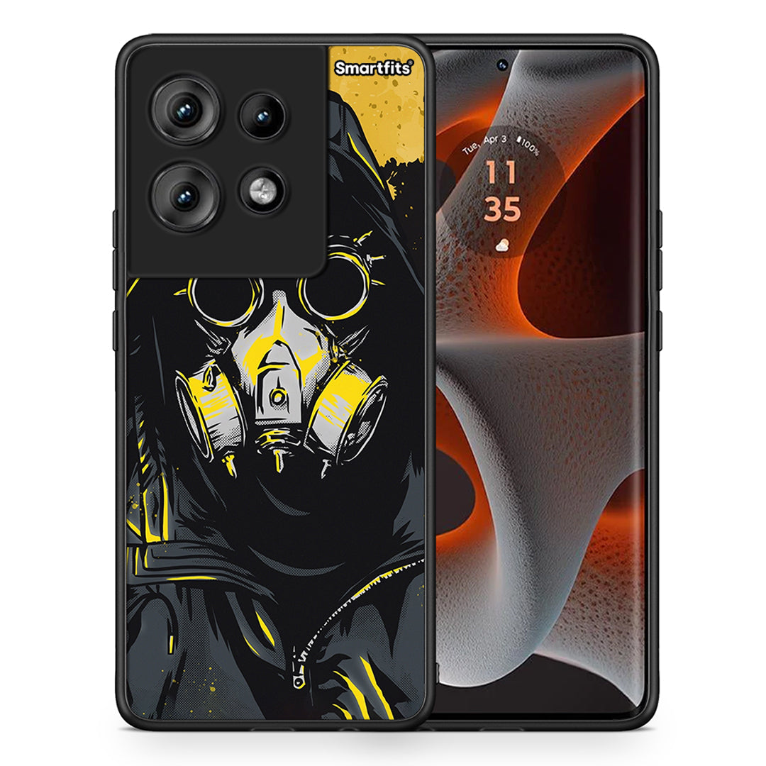 Θήκη Motorola Edge 50 Mask PopArt από τη Smartfits με σχέδιο στο πίσω μέρος και μαύρο περίβλημα | Motorola Edge 50 Mask PopArt case with colorful back and black bezels