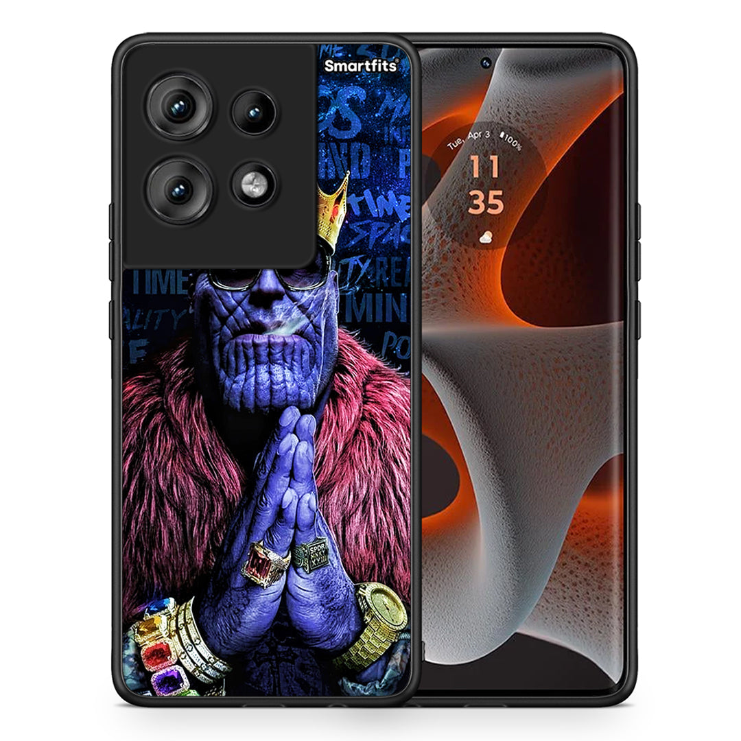 Θήκη Motorola Edge 50 Thanos PopArt από τη Smartfits με σχέδιο στο πίσω μέρος και μαύρο περίβλημα | Motorola Edge 50 Thanos PopArt case with colorful back and black bezels