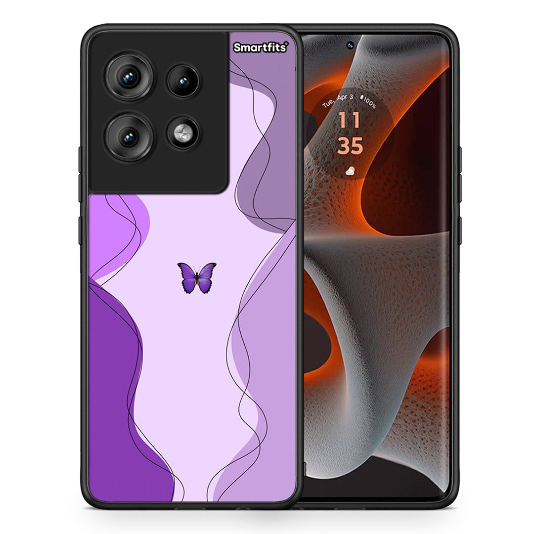 Purple Mariposa - Motorola Edge 50 θήκη