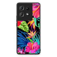 Thumbnail for Motorola Edge 50 Tropical Flowers θήκη από τη Smartfits με σχέδιο στο πίσω μέρος και μαύρο περίβλημα | Smartphone case with colorful back and black bezels by Smartfits