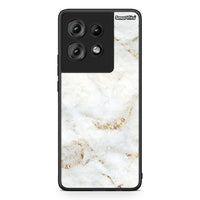 Thumbnail for Motorola Edge 50 White Gold Marble θήκη από τη Smartfits με σχέδιο στο πίσω μέρος και μαύρο περίβλημα | Smartphone case with colorful back and black bezels by Smartfits