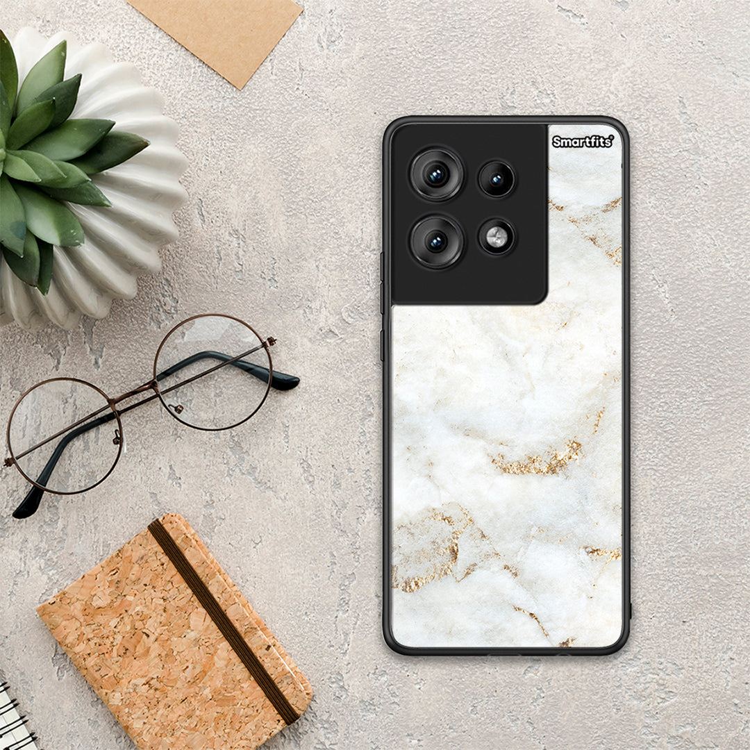 White Gold Marble - Motorola Edge 50 θήκη