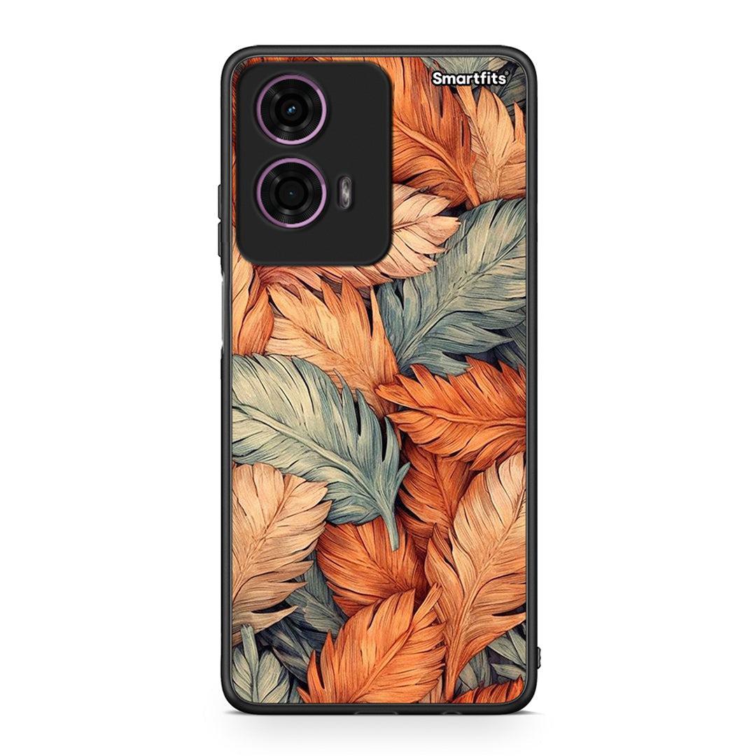 Motorola G24 Autumn Leaves Θήκη από τη Smartfits με σχέδιο στο πίσω μέρος και μαύρο περίβλημα | Smartphone case with colorful back and black bezels by Smartfits