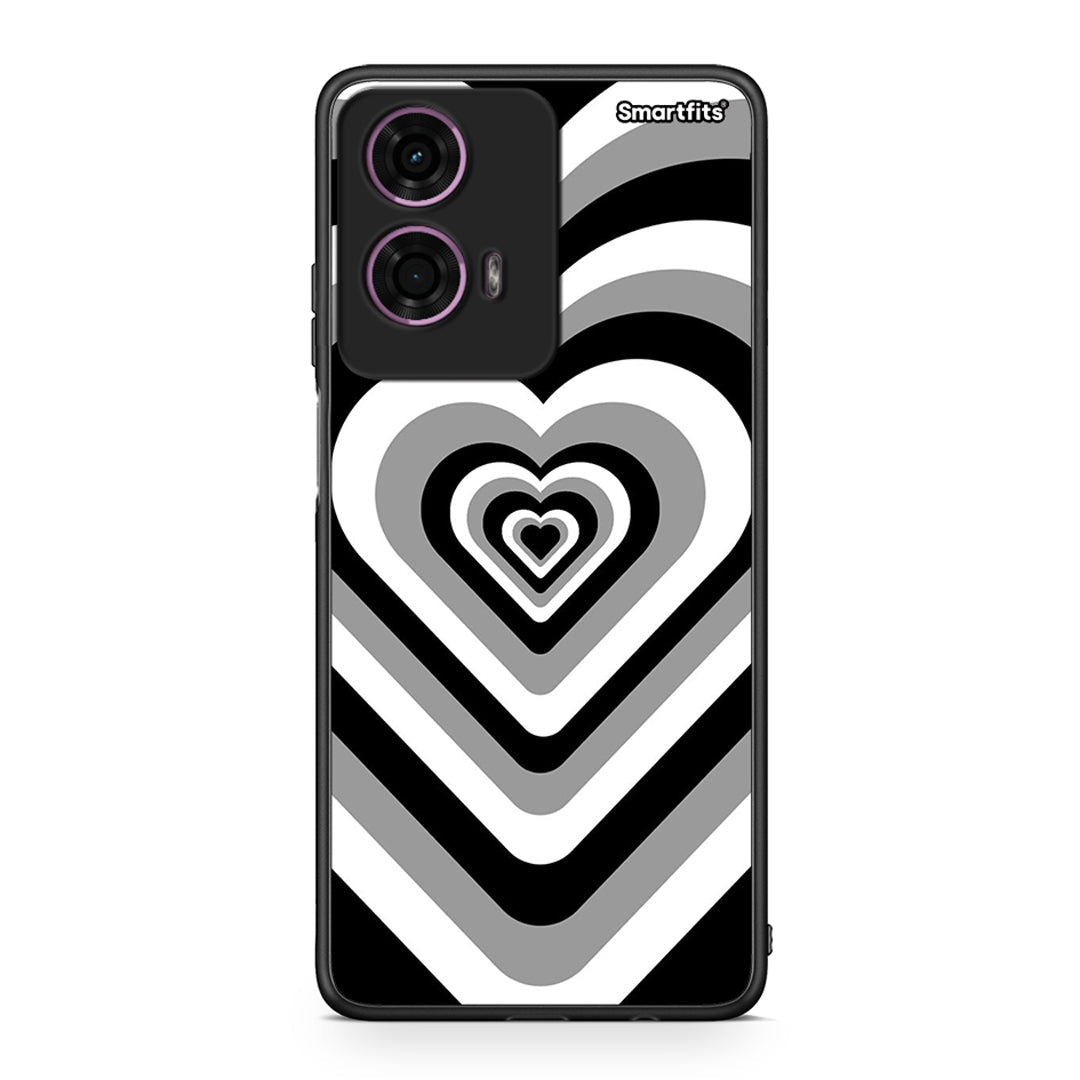 Motorola G24 Black Hearts θήκη από τη Smartfits με σχέδιο στο πίσω μέρος και μαύρο περίβλημα | Smartphone case with colorful back and black bezels by Smartfits