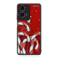 Thumbnail for Motorola G24 Candy Cane θήκη από τη Smartfits με σχέδιο στο πίσω μέρος και μαύρο περίβλημα | Smartphone case with colorful back and black bezels by Smartfits