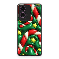 Thumbnail for Motorola G24 Christmas Bubbles θήκη από τη Smartfits με σχέδιο στο πίσω μέρος και μαύρο περίβλημα | Smartphone case with colorful back and black bezels by Smartfits