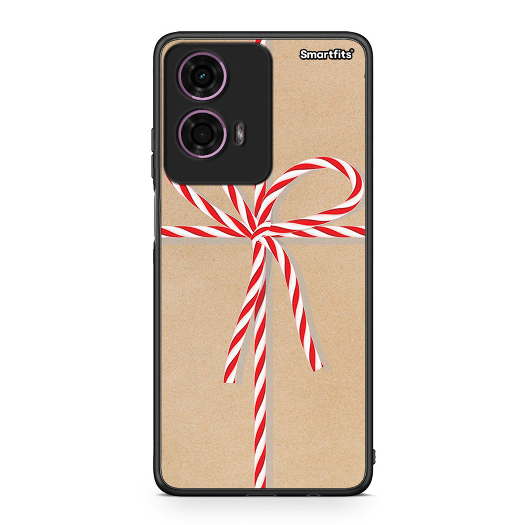 Motorola G24 Christmas Gift θήκη από τη Smartfits με σχέδιο στο πίσω μέρος και μαύρο περίβλημα | Smartphone case with colorful back and black bezels by Smartfits