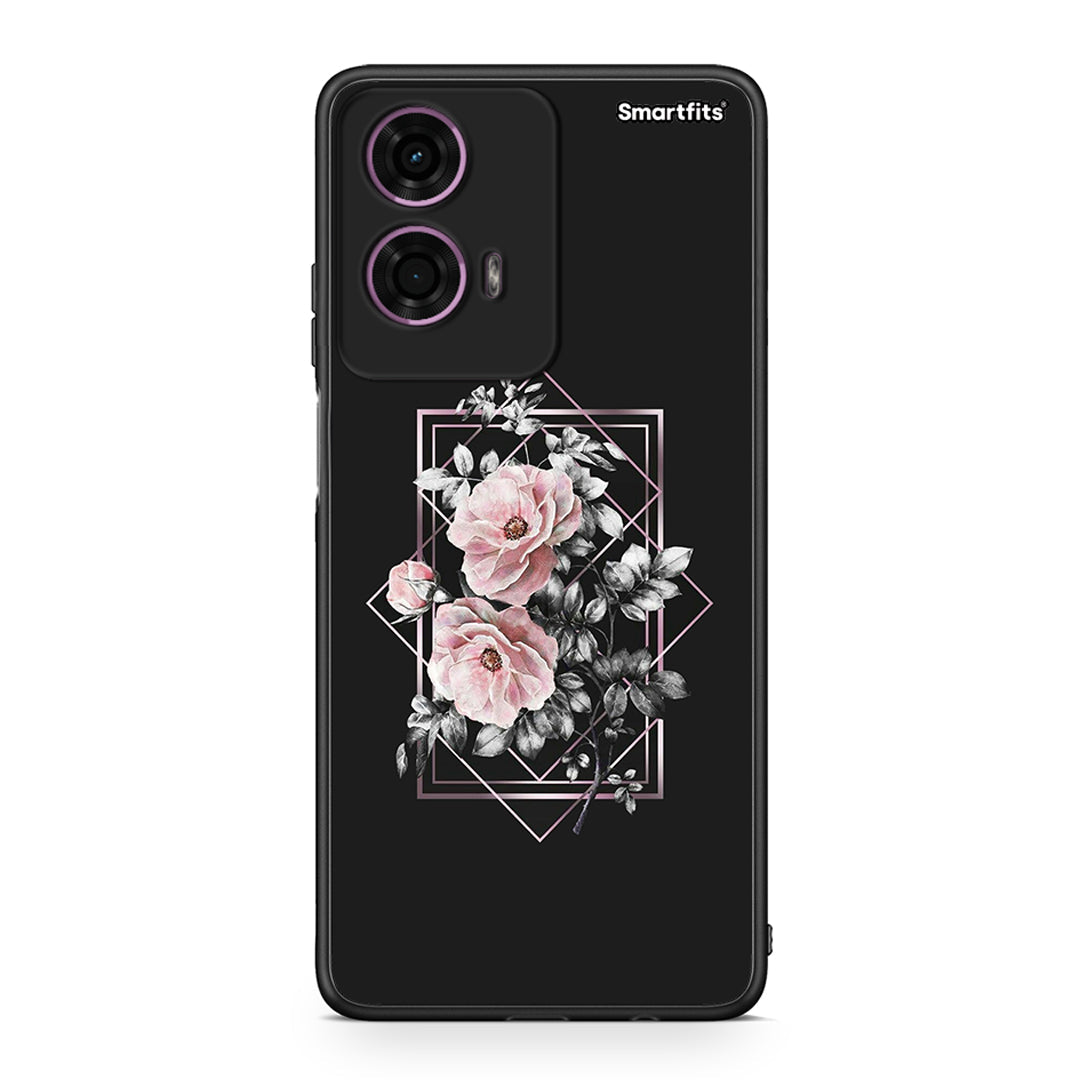 4 - Motorola G24 Frame Flower case, cover, bumper