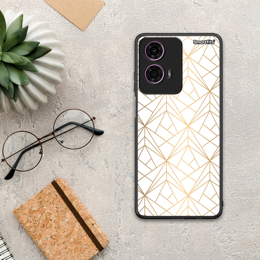 Geometric Luxury White - Motorola G24 θήκη