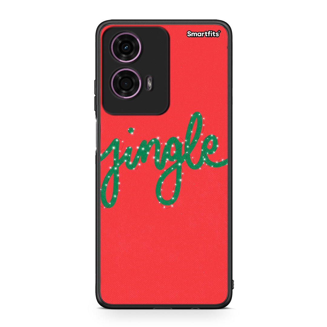 Motorola G24 Jingle Xmas θήκη από τη Smartfits με σχέδιο στο πίσω μέρος και μαύρο περίβλημα | Smartphone case with colorful back and black bezels by Smartfits