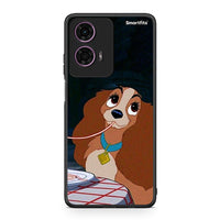 Thumbnail for Motorola G24 Lady And Tramp 2 Θήκη Αγίου Βαλεντίνου από τη Smartfits με σχέδιο στο πίσω μέρος και μαύρο περίβλημα | Smartphone case with colorful back and black bezels by Smartfits