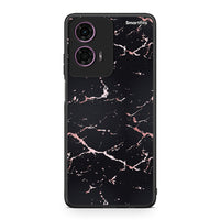 Thumbnail for 4 - Motorola G24 Black Rosegold Marble case, cover, bumper